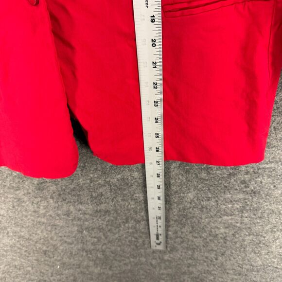 Roz & Ali Blazer Women 2X Plus Red One Button Long Sleeve Collared Lined Rayon - Picture 6 of 7